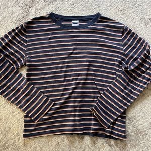 Old Navy, long sleeve, striped crop shirt SIZE LARGE
